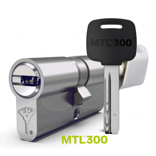 Цилиндр дверной  MUL-T-LOCK MTL300 90 (45x45)  ключ-вертушка ,никель 