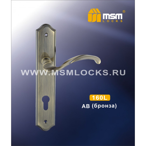 Ручкa на планке 160 L Бронза (AB)