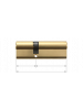 Цилиндр MUL-T-LOCK (МТ5+) 85 (35x50) золото