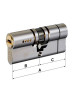 Цилиндр MUL-T-LOCK (МТ5+) 85 (35x50) золото