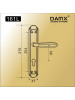 Ручкa на планке DAMX 161L Матовая латунь / Полированная латунь (SB/PB)