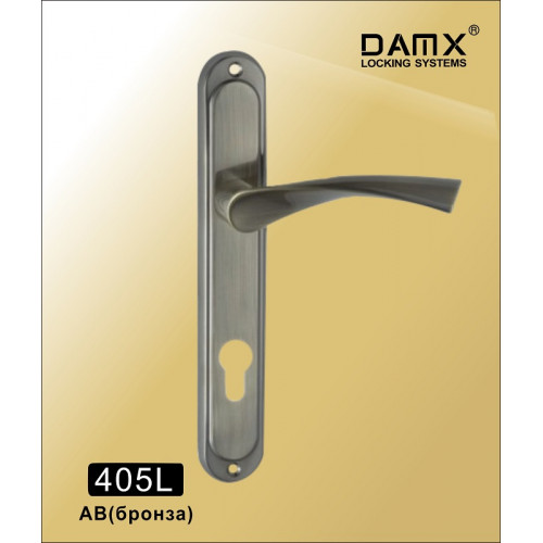Ручкa на планке DAMX 405L Бронза (AB) Ручкa на планке DAMX 405L Бронза (AB)