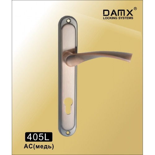 Ручкa на планке DAMX 405L Медь (AC) Ручкa на планке DAMX 405L Медь (AC)