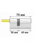 Цилиндр дверной RUSSKEY Logo Life (MTL 100) 75 мм (45+30Шт.) ключ-шток  , 5 ключей 